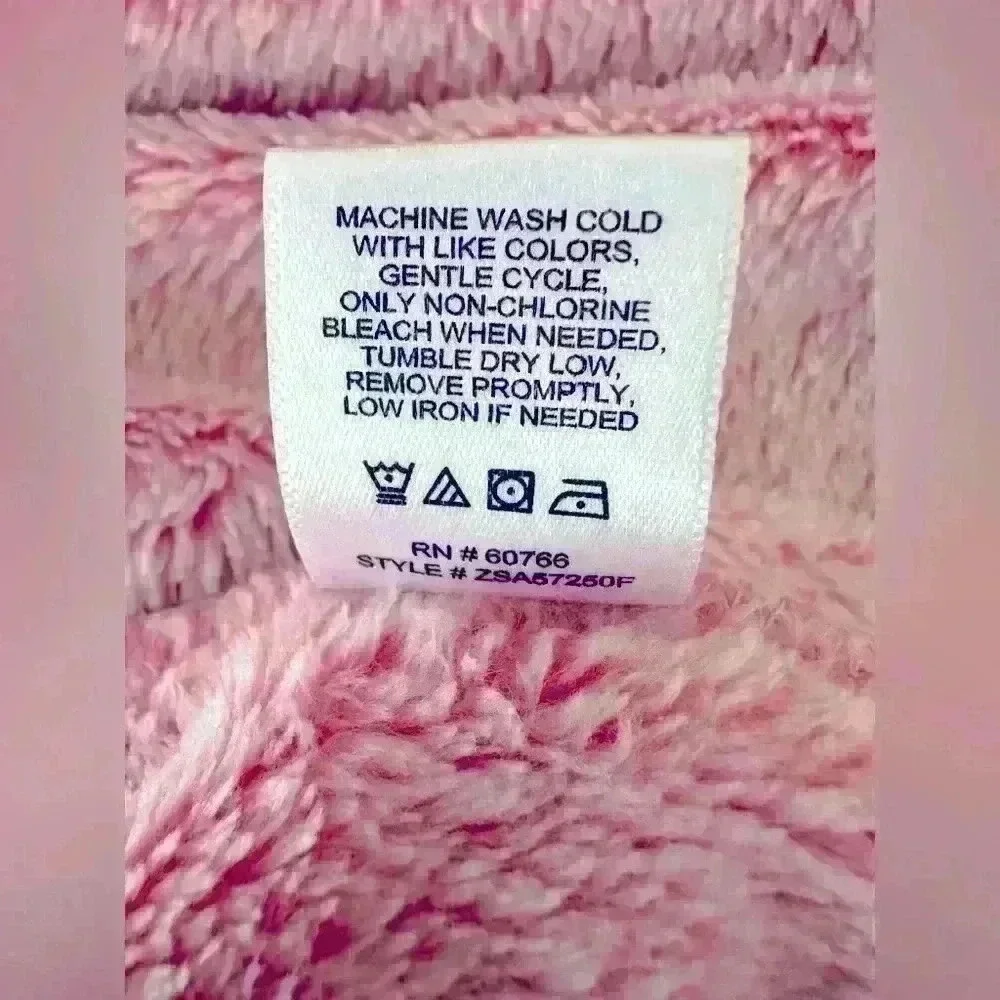 Saks Fifth Avenue Faux Fur Trim Robe in Pink Size Medium